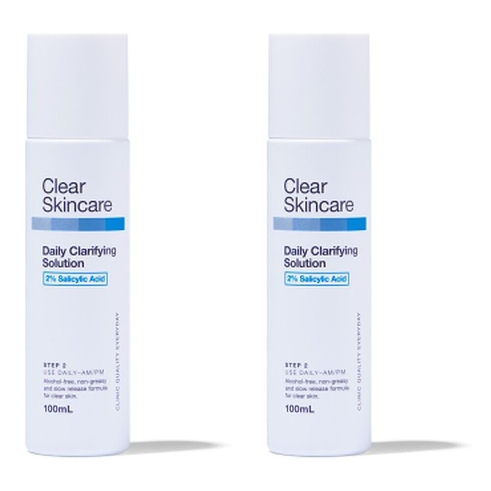 Clear Skincare Daily Clarifying Solution 2% Salicylic Acid 100mL Pack of 2