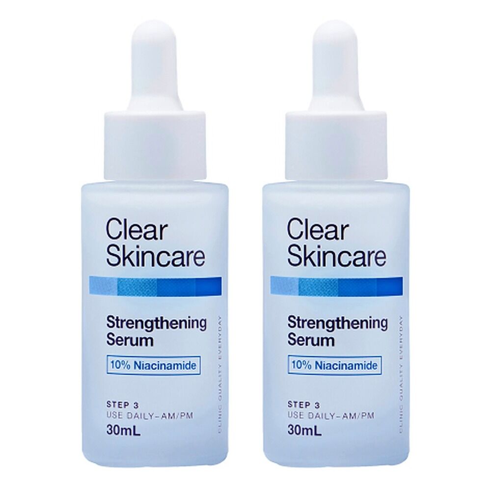 Clear Skincare Strengthening Serum with 10% Niacinamide 30mL Pack of 2
