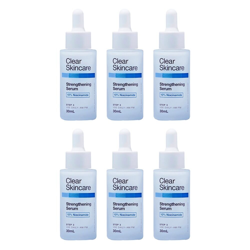 Clear Skincare Strengthening Serum with 10% Niacinamide 30mL Pack of 6