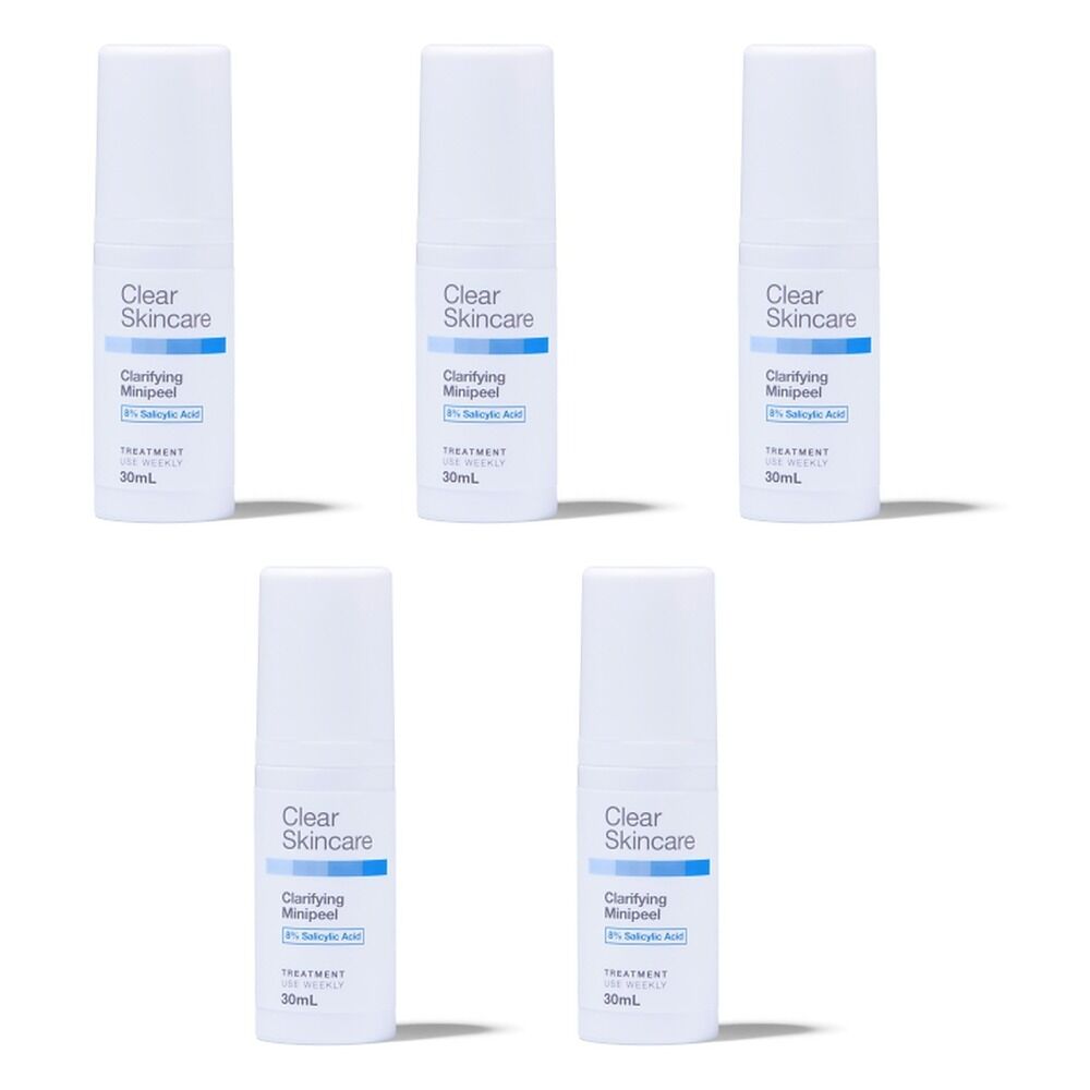 Clear Skincare Clarifying Minipeel with 8% Salicylic Acid 30mL Pack of 5