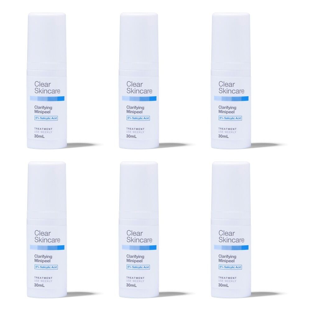 Clear Skincare Clarifying Minipeel with 8% Salicylic Acid 30mL Pack of 6