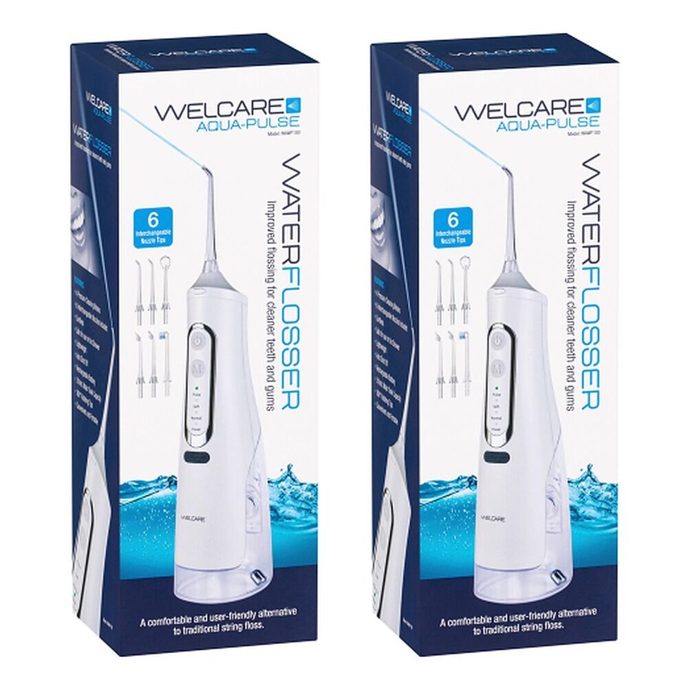 Welcare Aqua-Pulse Water Flosser Cordless Pack of 2