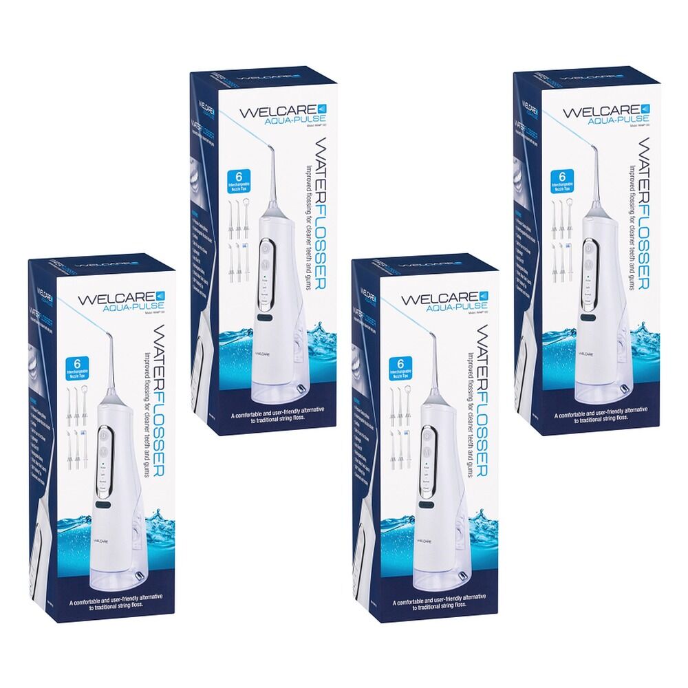 Welcare Aqua-Pulse Water Flosser Cordless Pack of 4