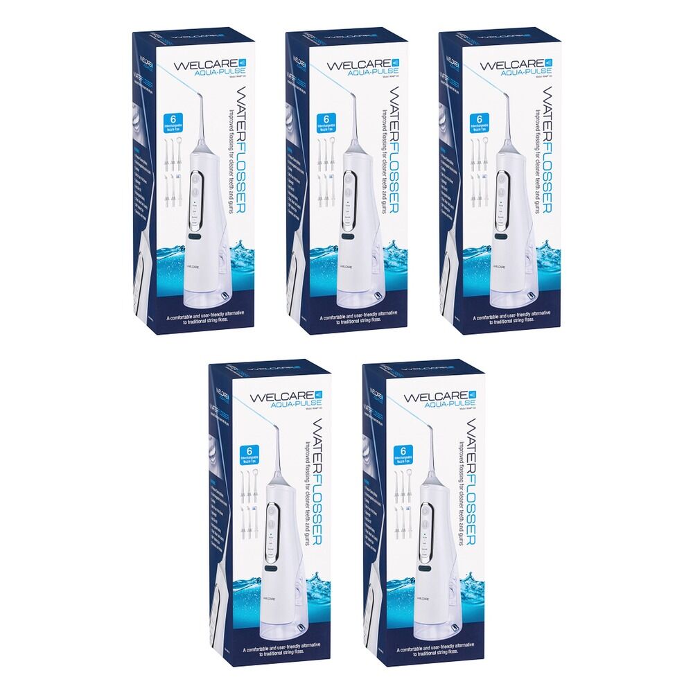 Welcare Aqua-Pulse Water Flosser Cordless Pack of 5