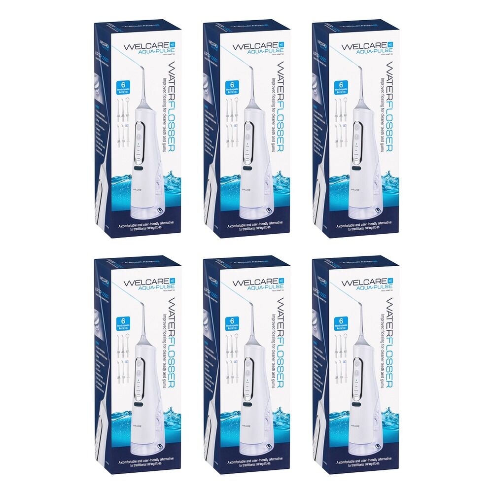 Welcare Aqua-Pulse Water Flosser Cordless Pack of 6