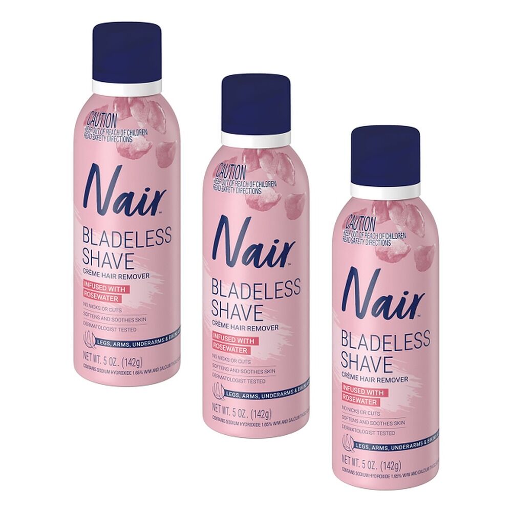 Nair Bladeless Shave Rosewater 142g Pack of 3