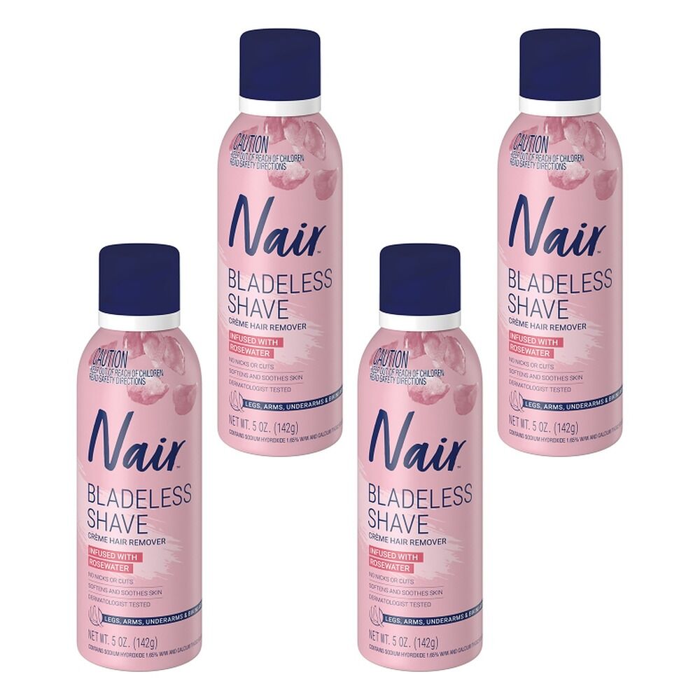 Nair Bladeless Shave Rosewater 142g Pack of 4
