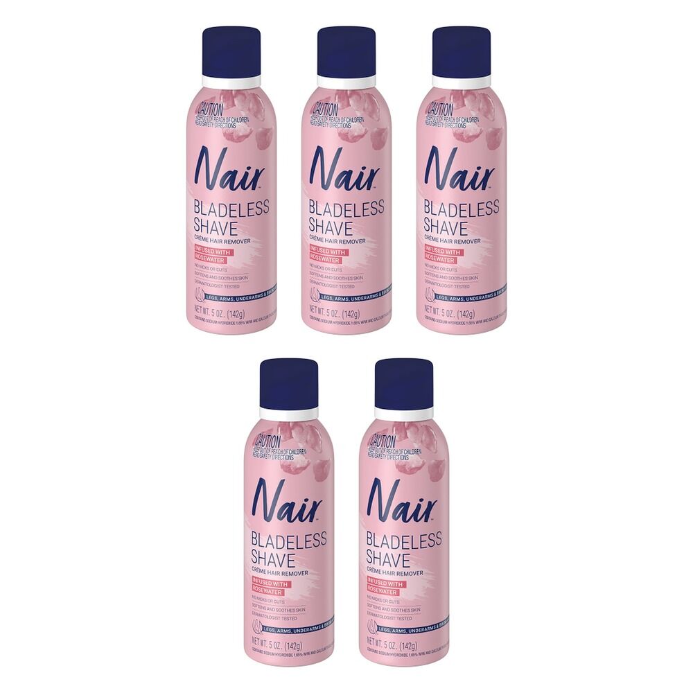 Nair Bladeless Shave Rosewater 142g Pack of 5
