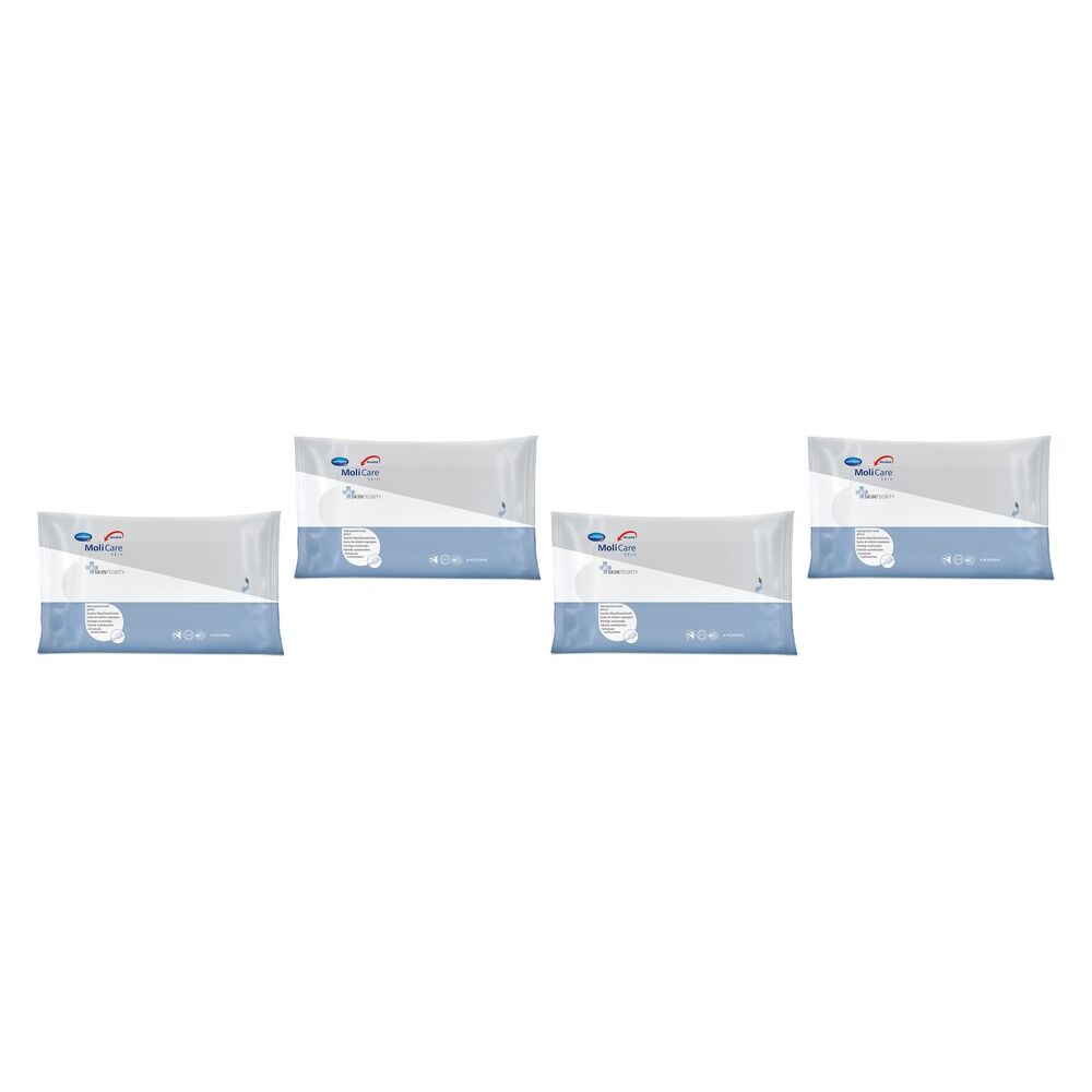 MoliCare Skin Wash Gloves 8 Pack Bundle of 4