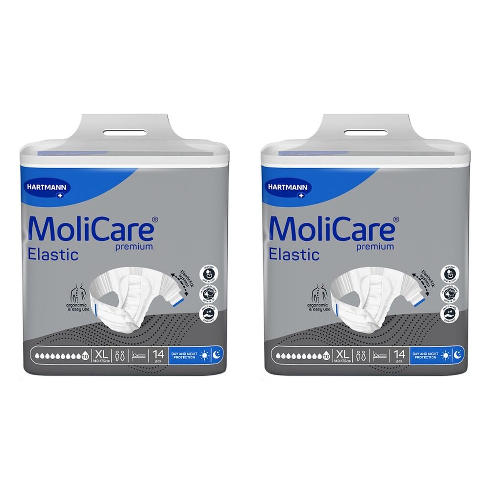 MoliCare Premium Elastic 10 Drops Extra Large 14 Pack x 4 Bundle of 2