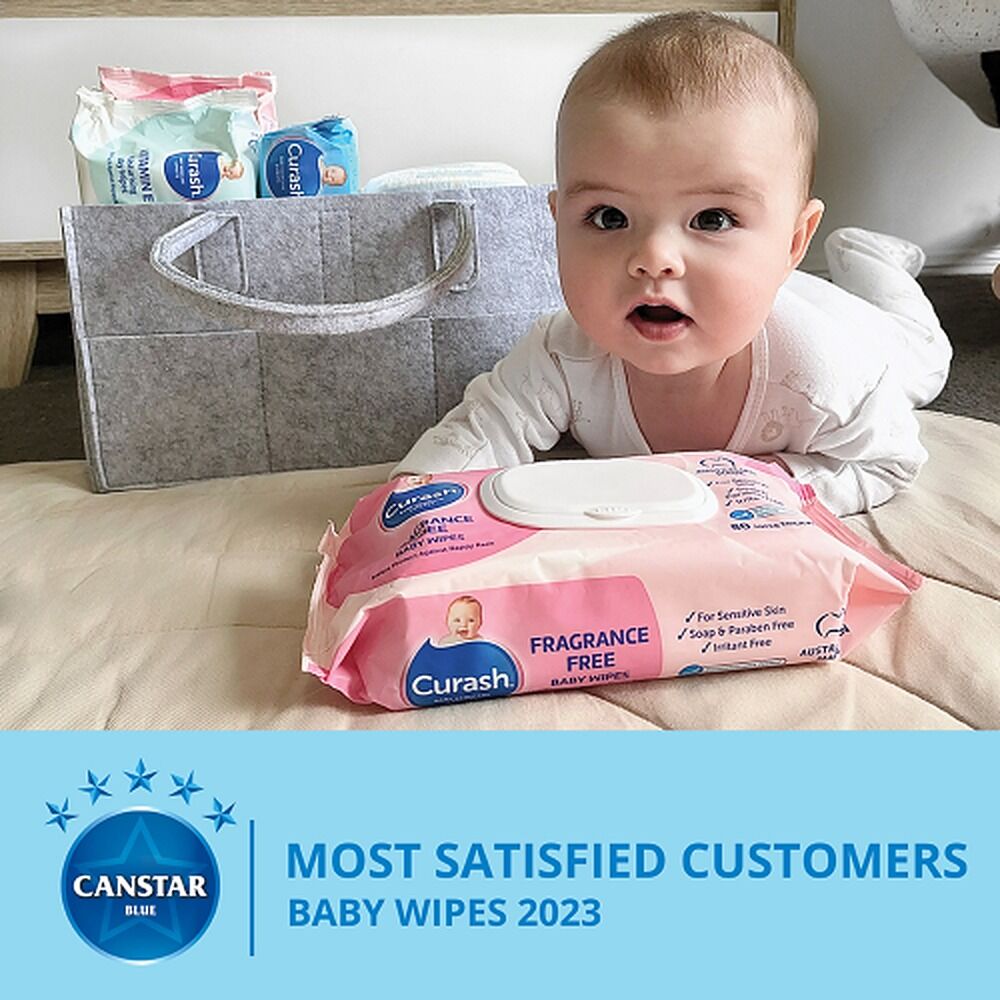 Curash Simply Water Baby Wipes 6 x 80 Pack
