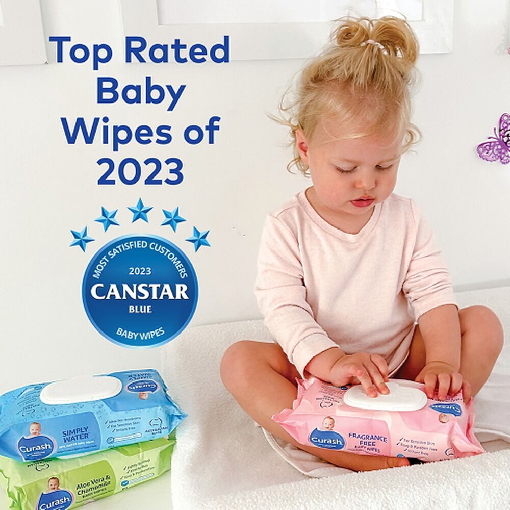 Curash Simply Water Baby Wipes 6 x 80 Pack