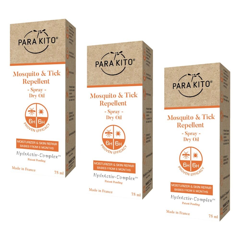 Para'Kito Family Mosquito Repellent Spray 75mL Pack of 3