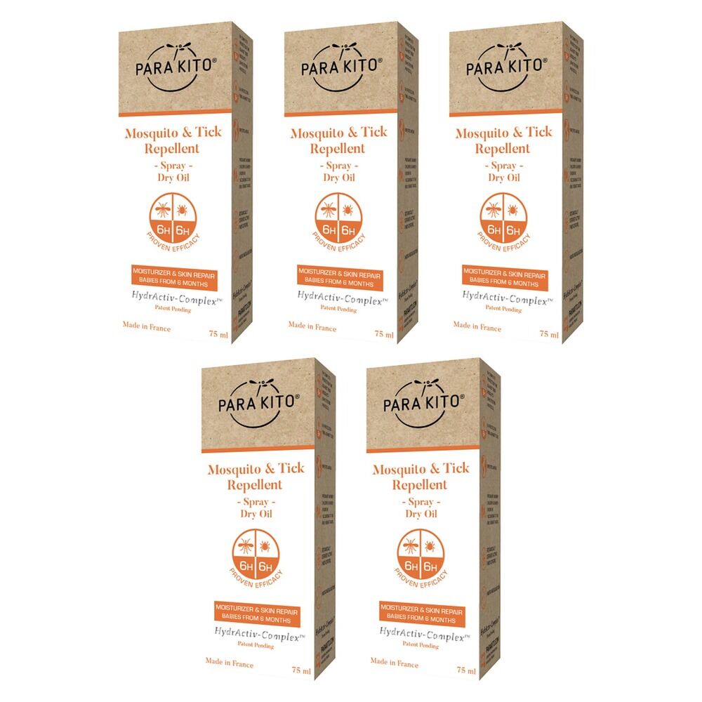 Para'Kito Family Mosquito Repellent Spray 75mL Pack of 5