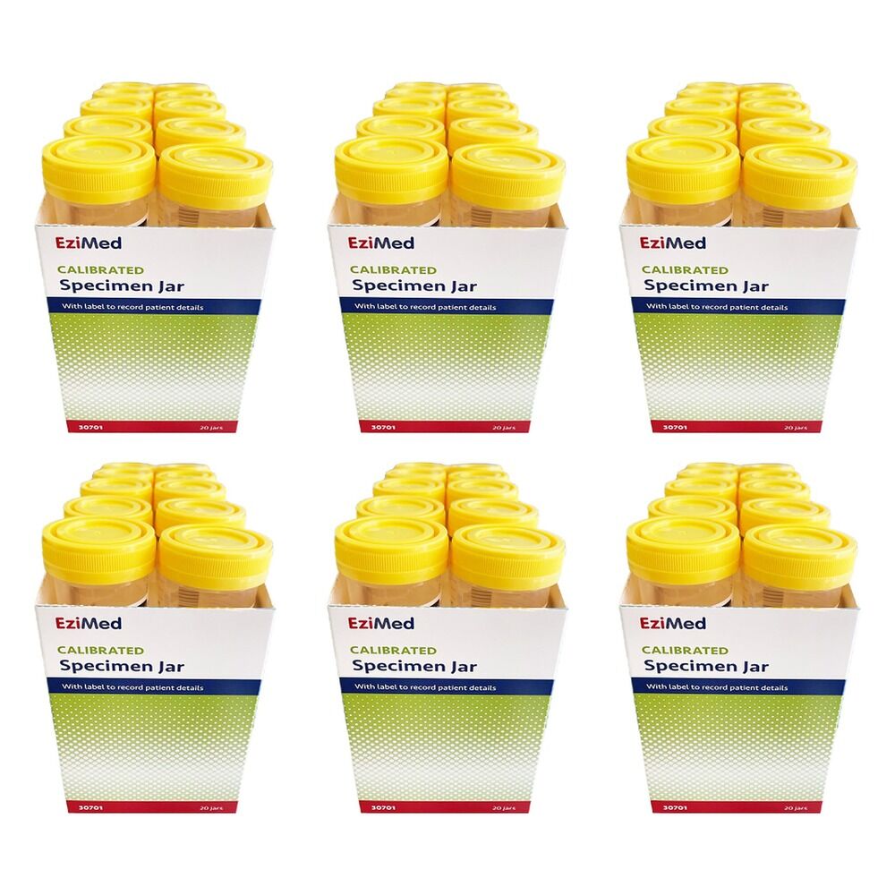 EziMed Specimen Jar Box of 20 Bundle of 6