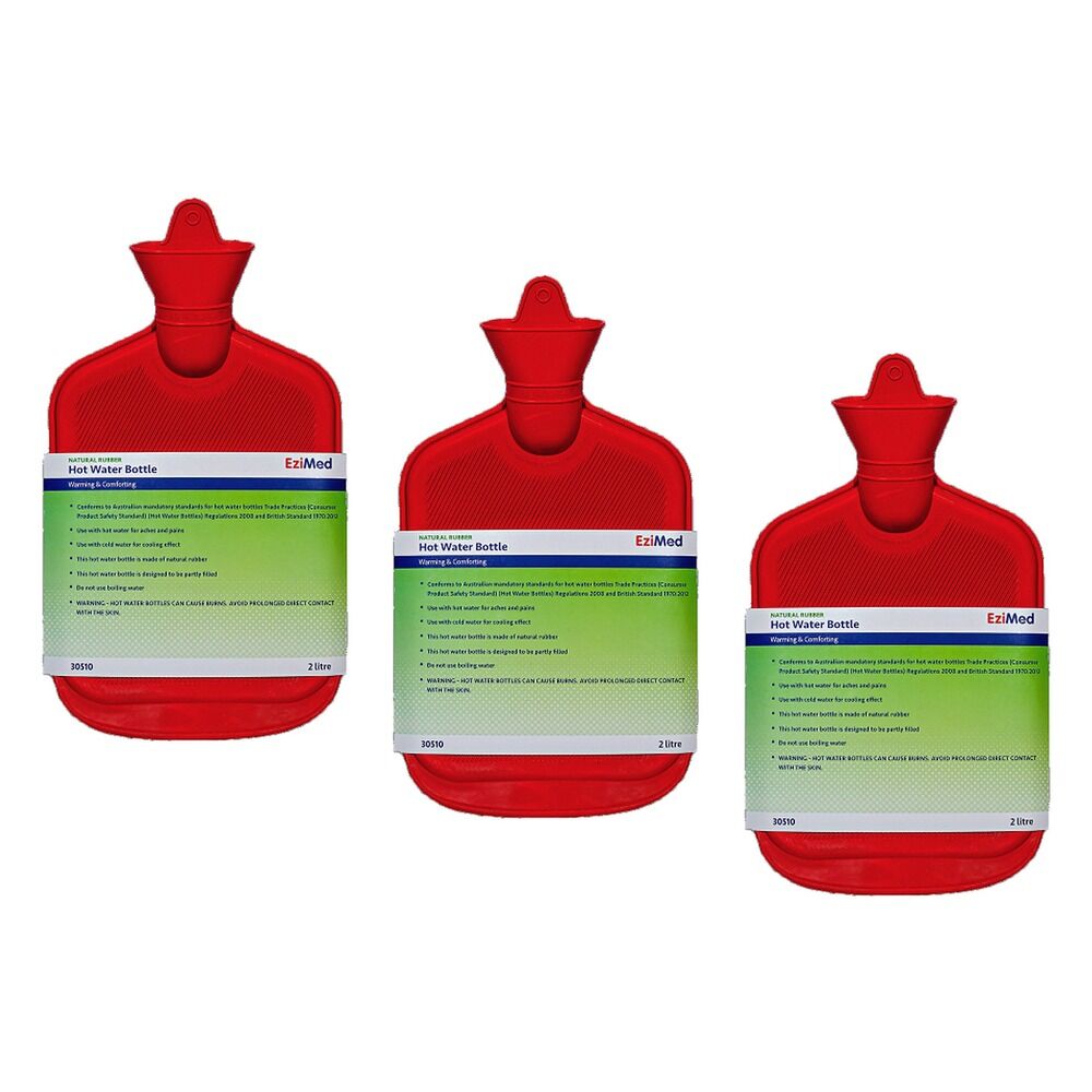 EziMed Hot Water Bottle Pack of 3