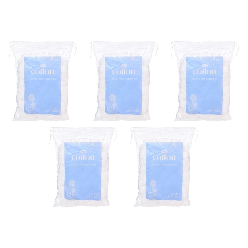 Pharmacy Health Cotton Balls 200 Pack x 6 Bundle of 5