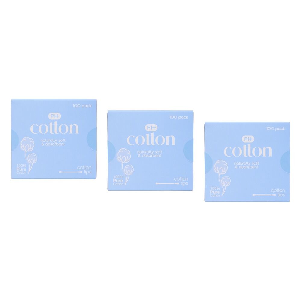 Pharmacy Health Cotton Tips 100 Pack x 6 Bundle of 3