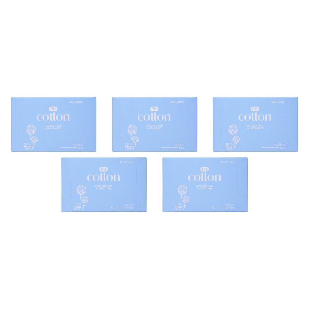 Pharmacy Health Cotton Tips 200 Pack x 6 Bundle of 5