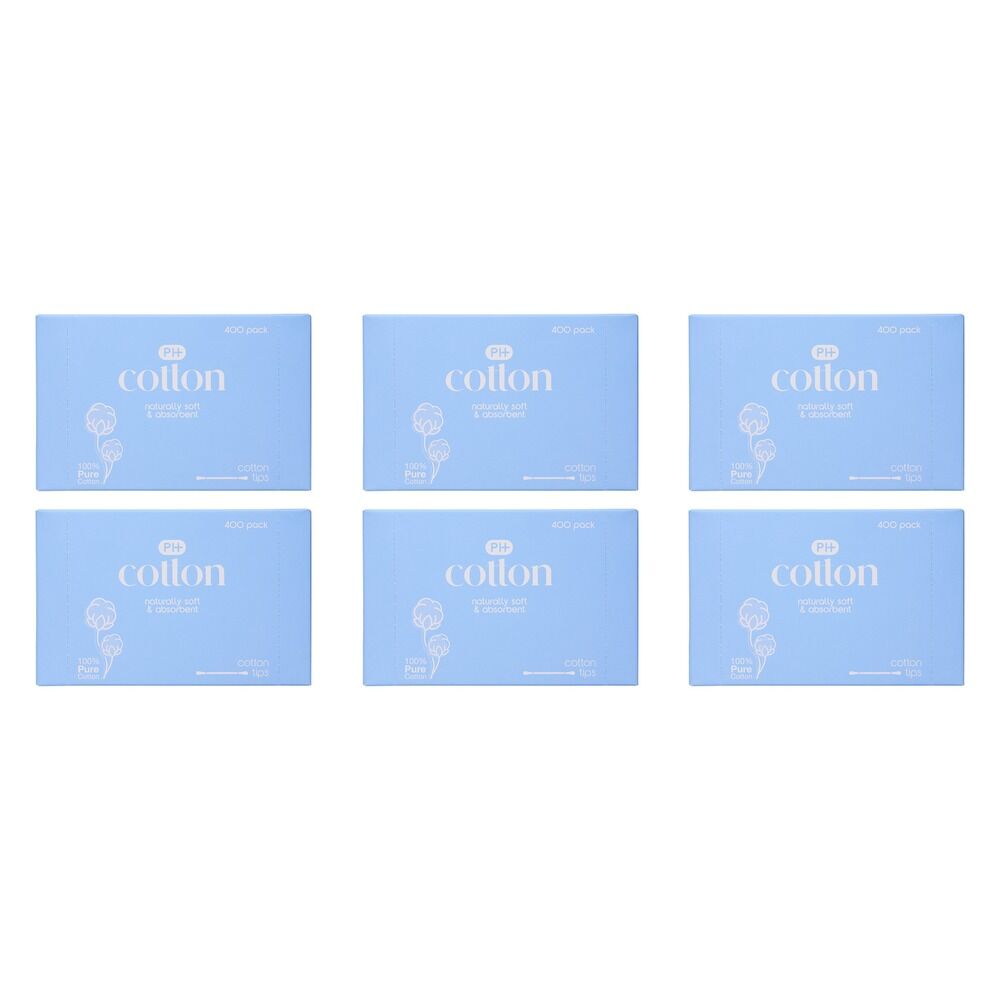 Pharmacy Health Cotton Tips 200 Pack x 6 Bundle of 6