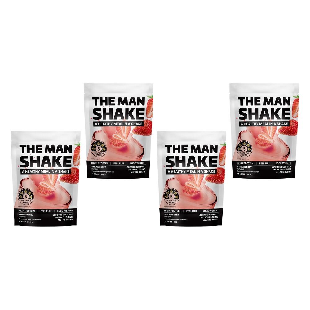 The Man Shake Strawberry 840g Pack of 4