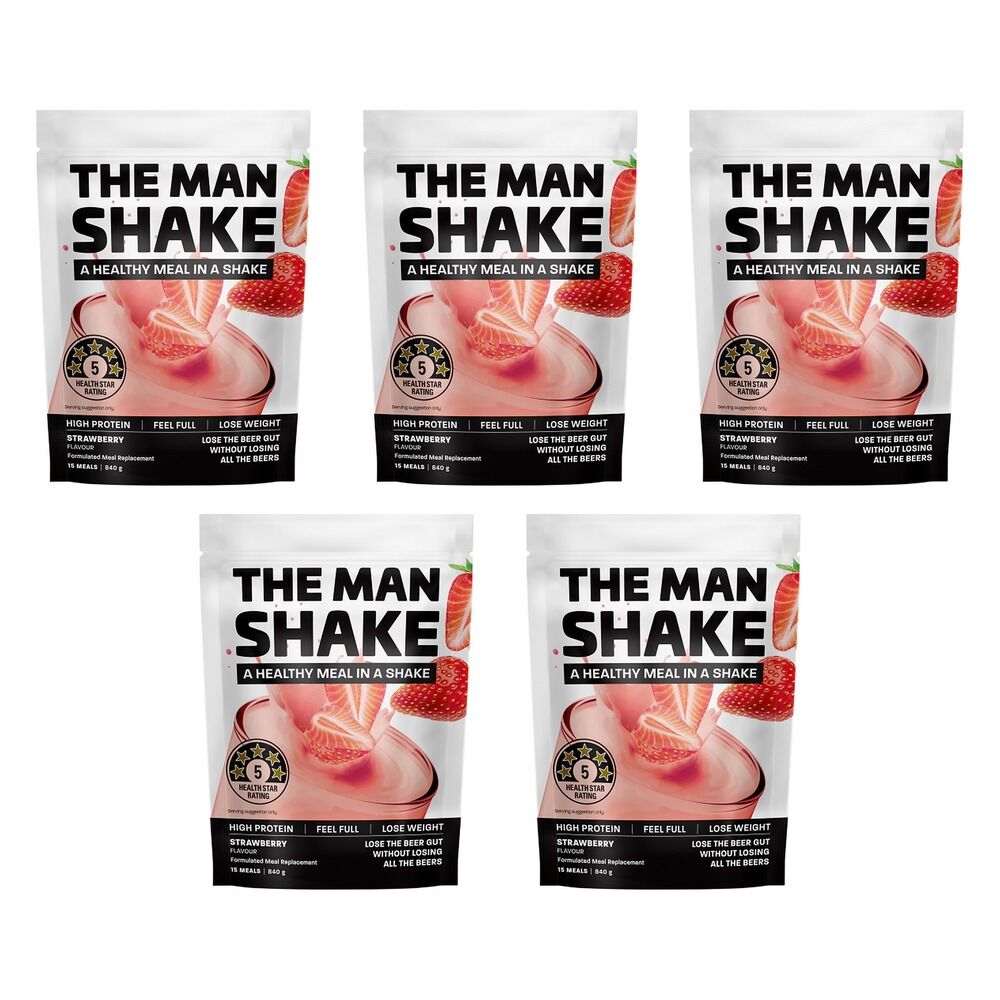 The Man Shake Strawberry 840g Pack of 5