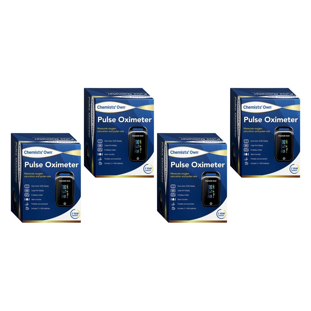 Chemists' Own Pulse Oximeter Pack of 4