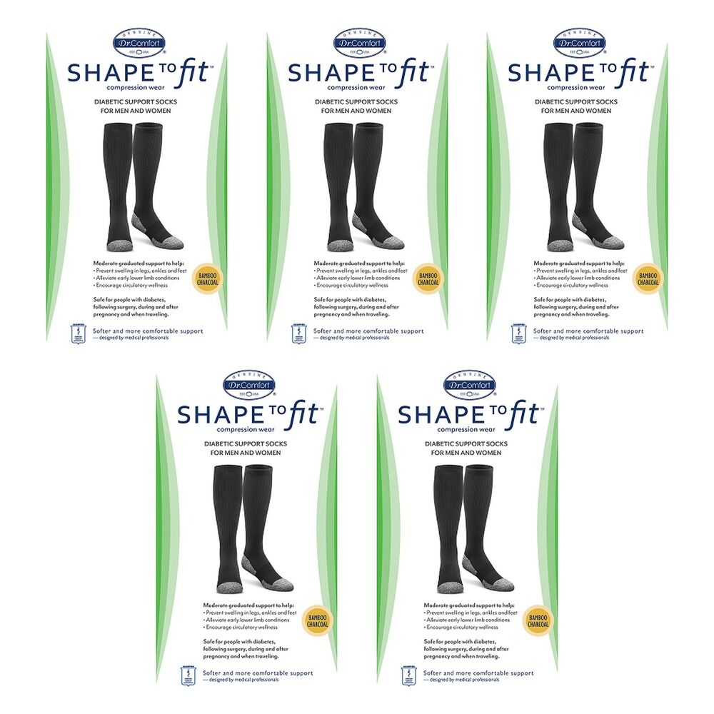 Dr Comfort Diabetic Compression Hosiery 15-20 Small Pack of 5