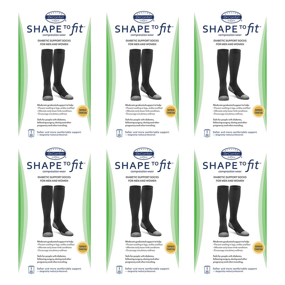 Dr Comfort Diabetic Compression Hosiery 15-20 Large Pack of 6