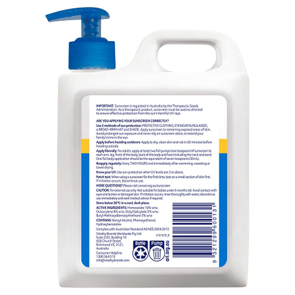 Cancer Council Ultra Sunscreen SPF 50+ 1L