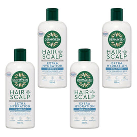 DermaVeen Hair + Scalp Extra Hydration Shampoo 500mL Pack of 4