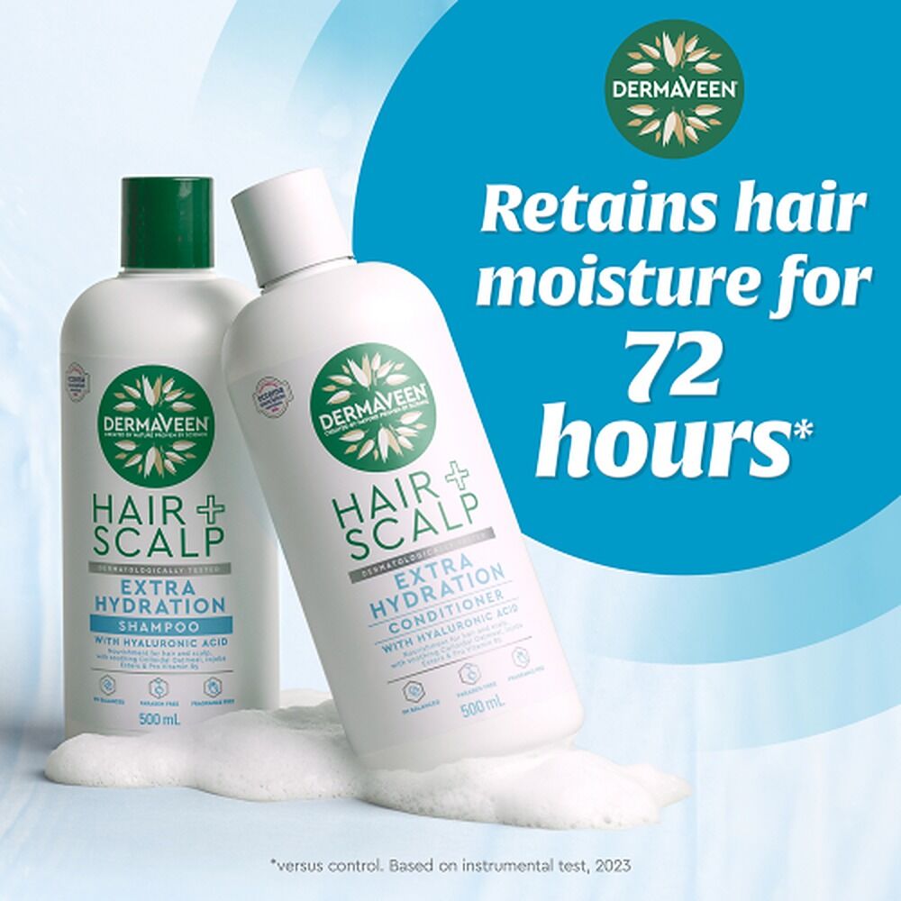 DermaVeen Hair + Scalp Extra Hydration Shampoo 500mL