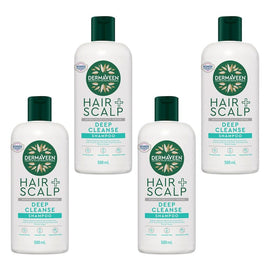 DermaVeen Hair + Scalp Deep Cleanse Shampoo 500mL Pack of 4
