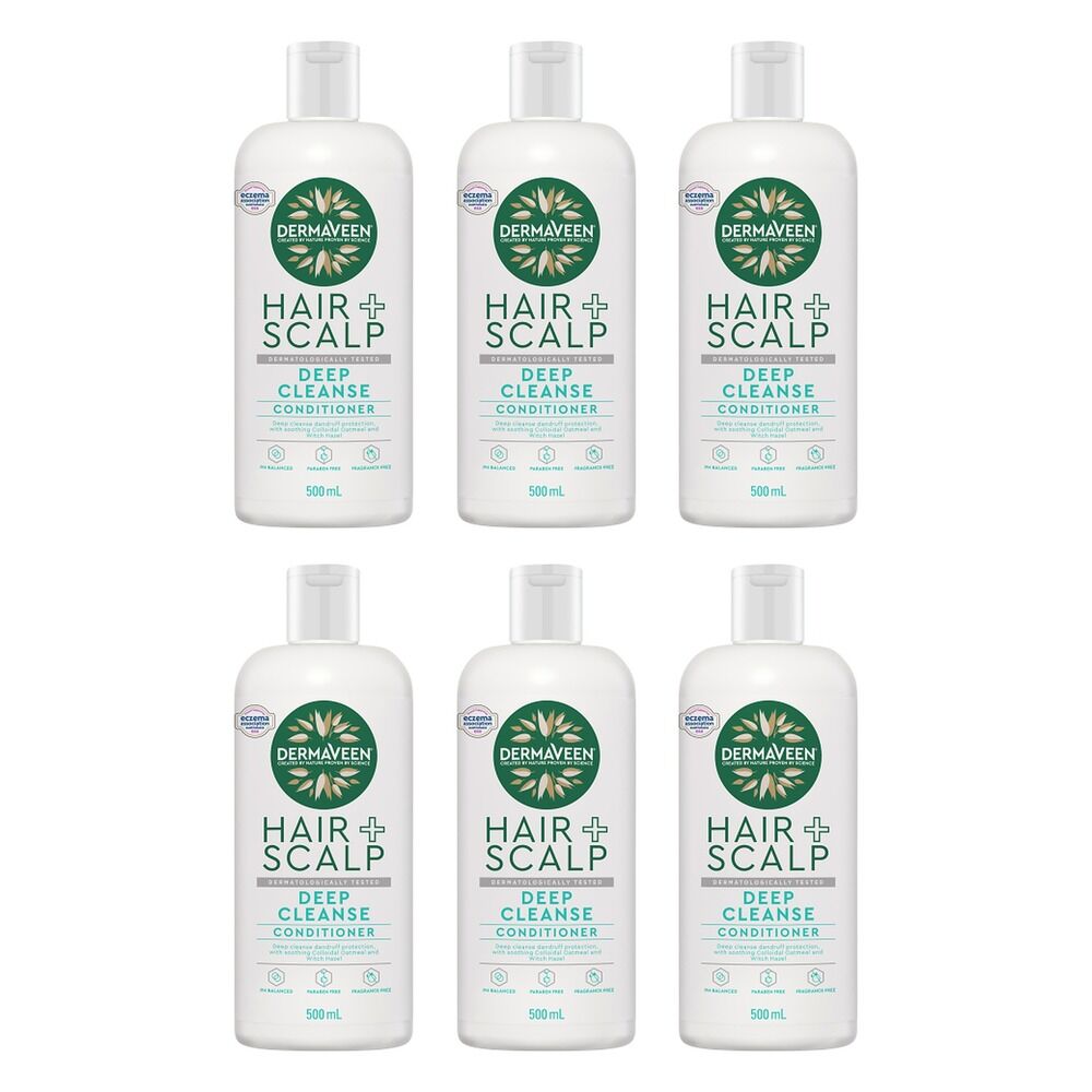 DermaVeen Hair + Scalp Deep Cleanse Conditioner 500mL Pack of 6
