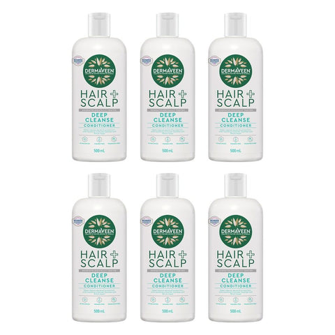 DermaVeen Hair + Scalp Deep Cleanse Conditioner 500mL Pack of 6