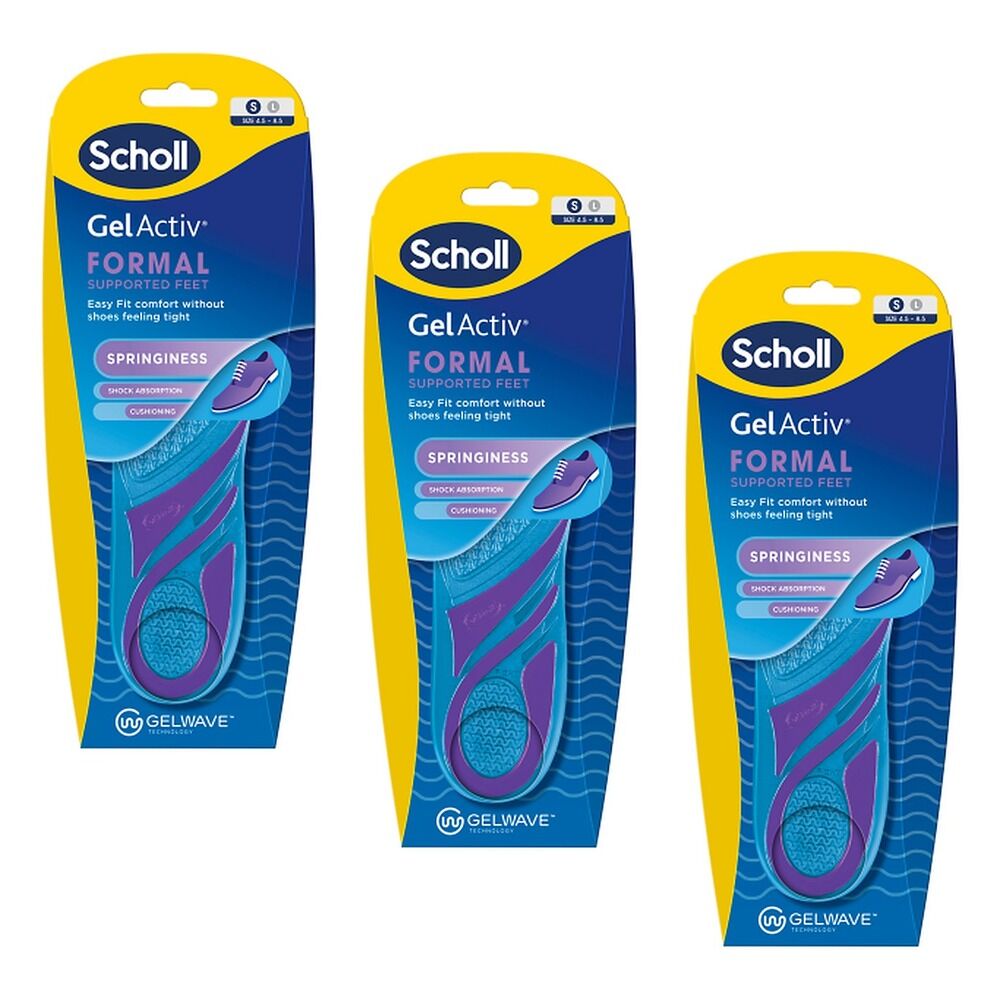Scholl GelActiv Insole Formal Small Pack of 3