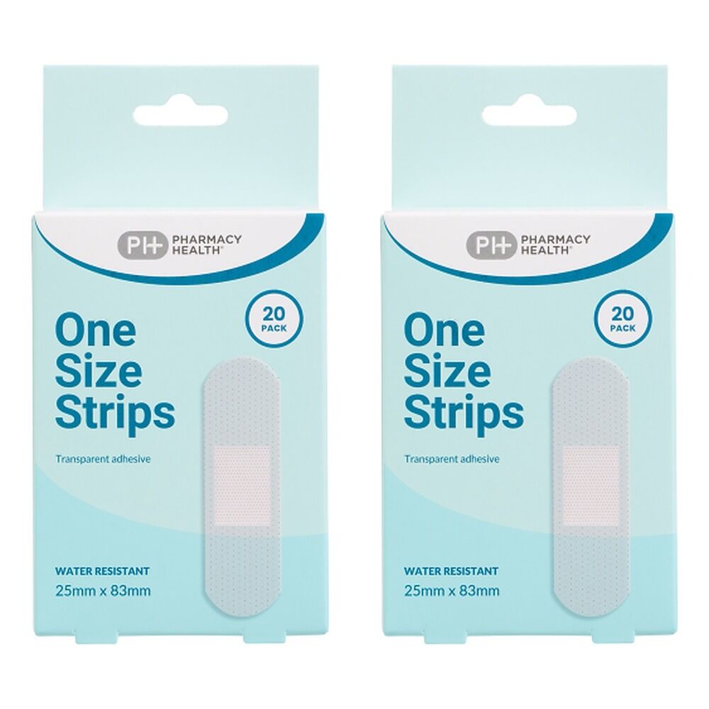 Pharmacy Health Water Resistant Strips 20 Pack Bundle of 2