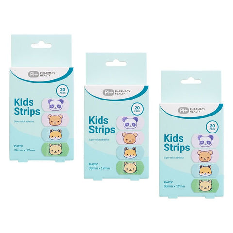 Pharmacy Health Kids Strips 20 Pack Bundle of 3