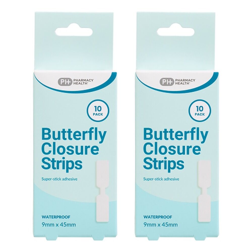 Pharmacy Health Butterfly Closure Strips 10 Pack Bundle of 2