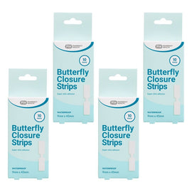 Pharmacy Health Butterfly Closure Strips 10 Pack Bundle of 4