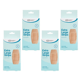 Pharmacy Health Fabric Extra Large Strips 10 Pack Bundle of 4