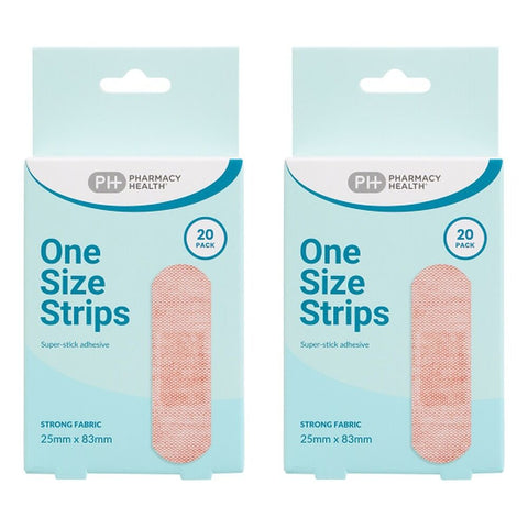 Pharmacy Health Fabric Strips 20 Pack Bundle of 2