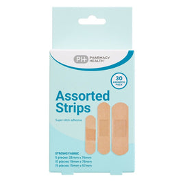 Pharmacy Health Fabric Assorted Strips 30 Piece