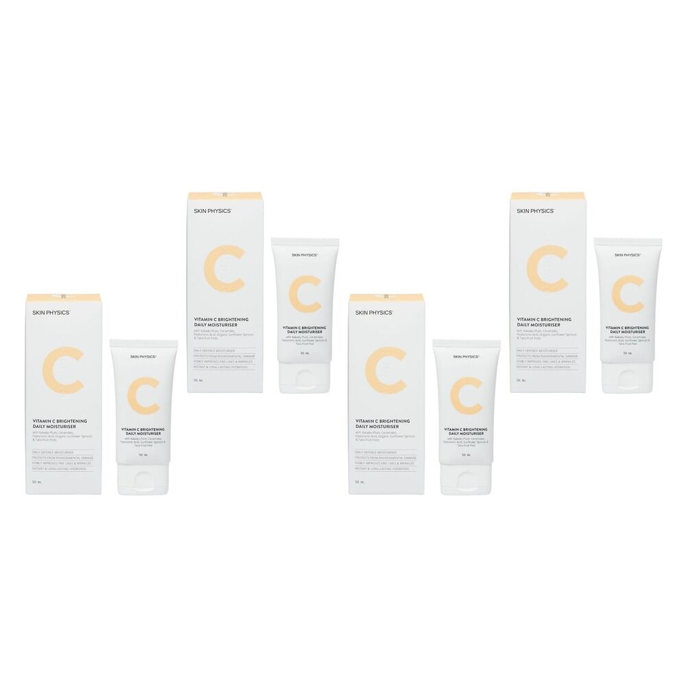 Skin Physics Vitamin C Brightening Daily Moisturiser 50mL Pack of 4