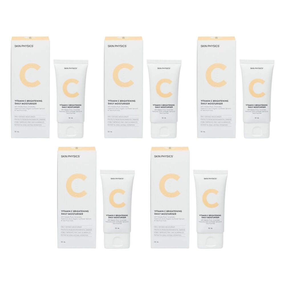 Skin Physics Vitamin C Brightening Daily Moisturiser 50mL Pack of 5