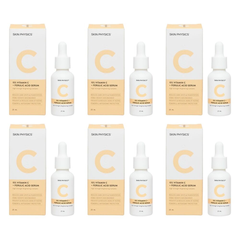 Skin Physics 15% Vitamin C + Ferulic Acid Serum 25mL Pack of 6