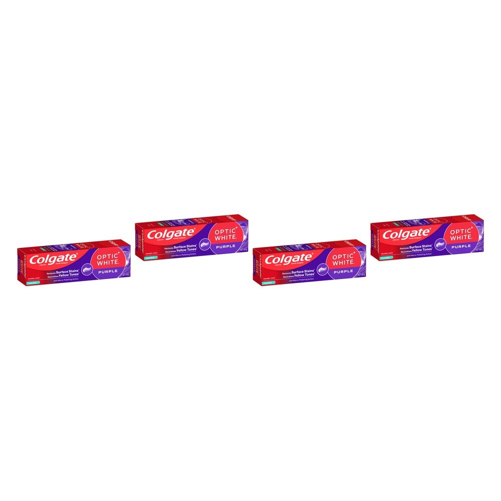 Colgate Optic White Purple Toothpaste Fresh Mint 100g Pack of 4