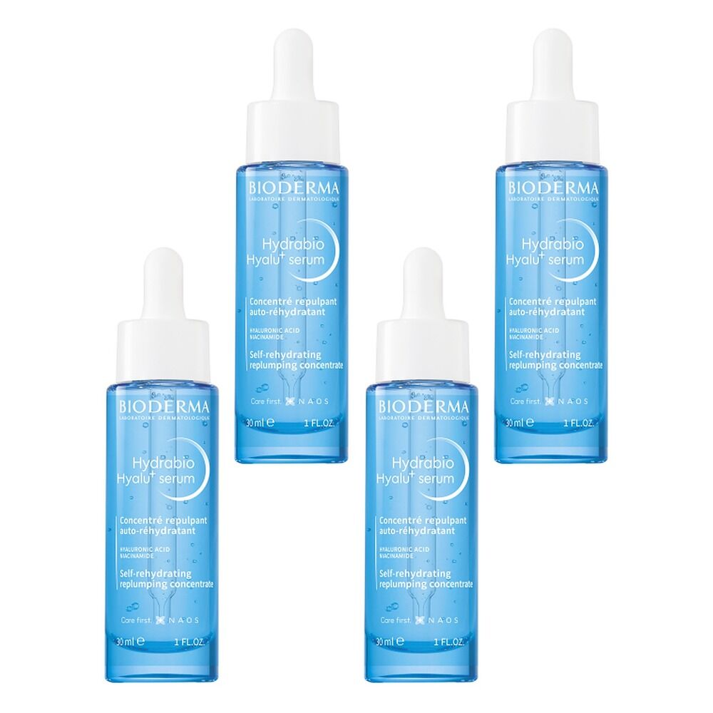 Bioderma Hydrabio Hyalu+ Plumping Hydrating Serum 30ml Pack of 4