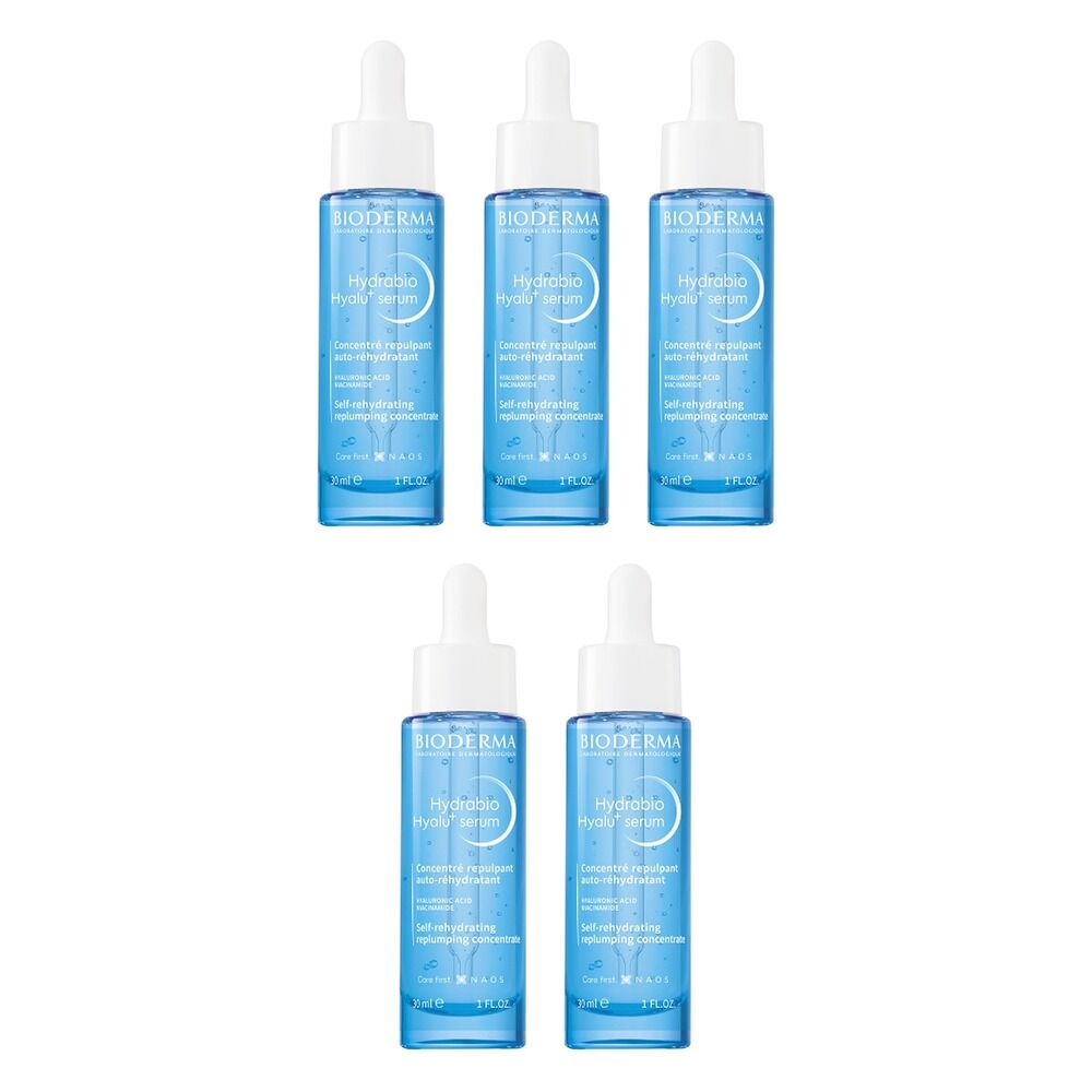 Bioderma Hydrabio Hyalu+ Plumping Hydrating Serum 30ml Pack of 5