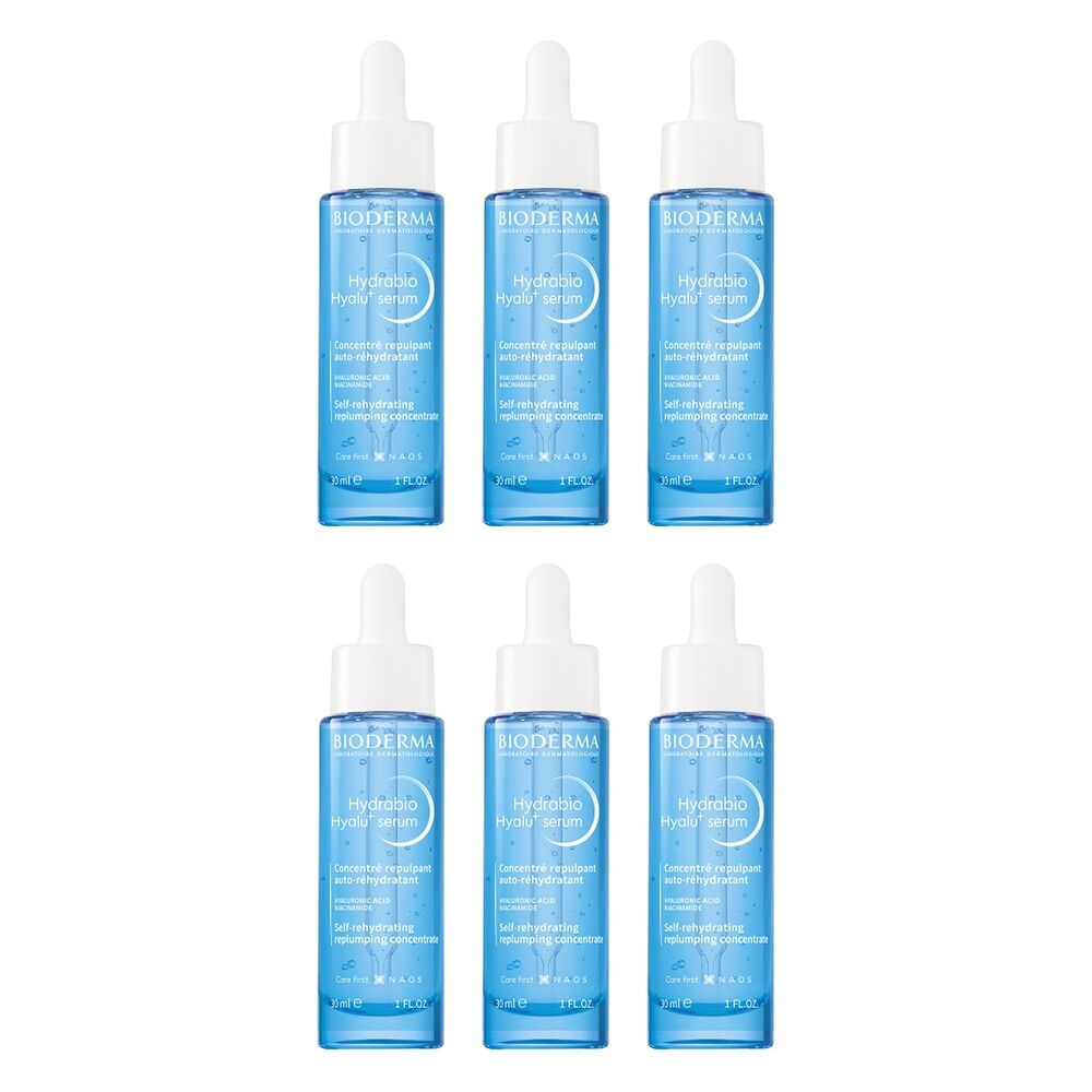 Bioderma Hydrabio Hyalu+ Plumping Hydrating Serum 30ml Pack of 6